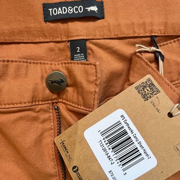 NWT Toad&Co Earthworks Camp Short - Picture 3 of 8